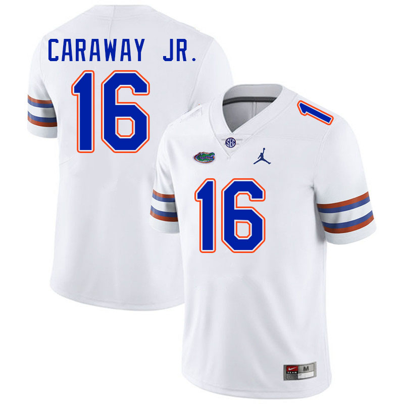 Florida Gators #16 Micheal Caraway Jr. College Football Jerseys Stitched-White